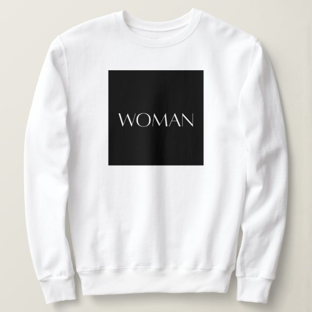 Camiseta Camisola de malha com a inscrição MULHER (Frente do Design)