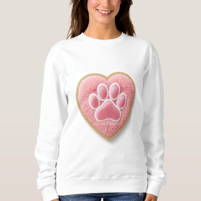 Camiseta Camisola de Malha com Bordado Chenille para Mãe de (Frente)