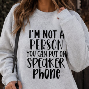 Camiseta Camisola de Malha com Citação Sarcástica de Alto-F
