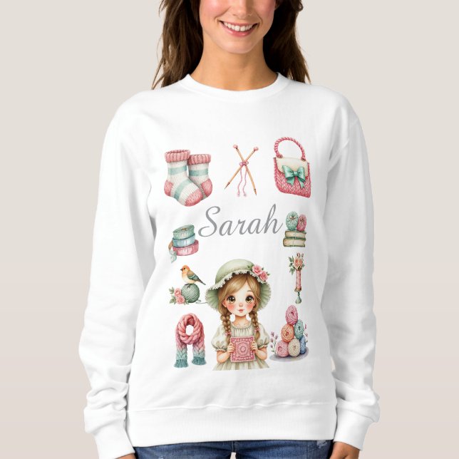 Camiseta Camisola de Malha Elegante (Frente)
