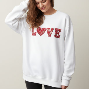 Camiseta Camisola de malha LOVE Patchwork