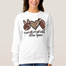 Camiseta Camisola de malha Paz, Amor, Futebol