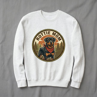 Camiseta Camisola de Malha Rottie Mom Crewneck Sweatshirt R
