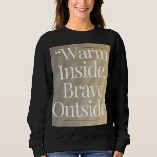 Camiseta Camisola de manga comprida com citação de Inverno