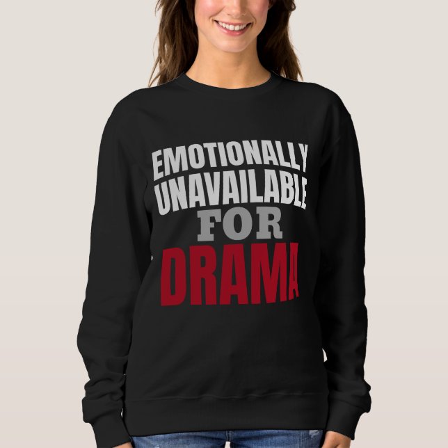 Camiseta Camisola de Manga Comprida Emocionalmente Indispon (Frente)