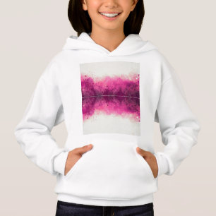 Camiseta Camisola de meninas com um design branco e rosa qu