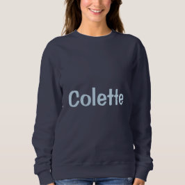 Camiseta Camisola de Mulher Azul Marinho Nome Personalizado