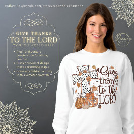Camiseta Camisola de mulher "Dê Graças ao Senhor"
