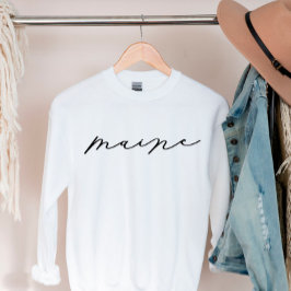 Camiseta Camisola de mulheres do estado Maine Script