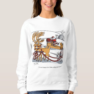 Camiseta Camisola de mulheres Unicorn Reindeer