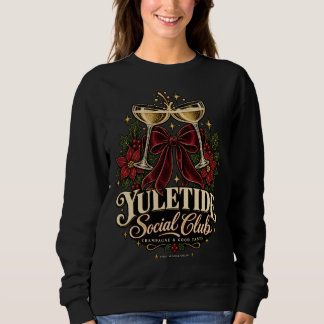 Camiseta Camisola de Natal com Champanhe do Clube Social Yu
