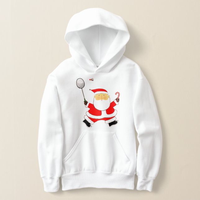 Camiseta Camisola de Natal de Badminton (Postura )