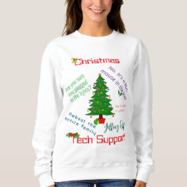 Camiseta Camisola de Natal de Suporte Técnico