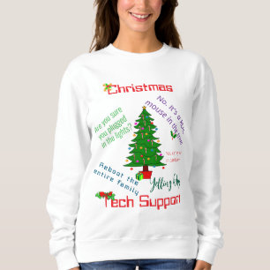 Camiseta Camisola de Natal de Suporte Técnico