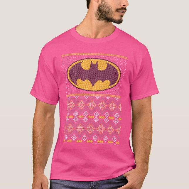 Camiseta Camisola de Natal do Batman da DC Comics estilo am (Frente)