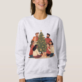 Camiseta Camisola de Natal Família e Amigos Festa de Conviv