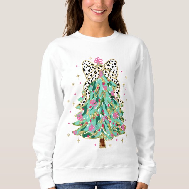 Camiseta Camisola de Natal feminina (Frente)