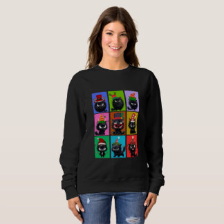 Camiseta Camisola de Natal Feminina Bolt The Cat 2