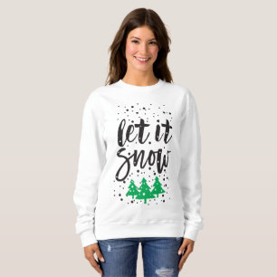 Camiseta Camisola de Natal 'Let It Snow' para Mulheres