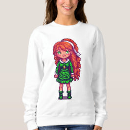 Camiseta Camisola de Natal rapariga ruiva