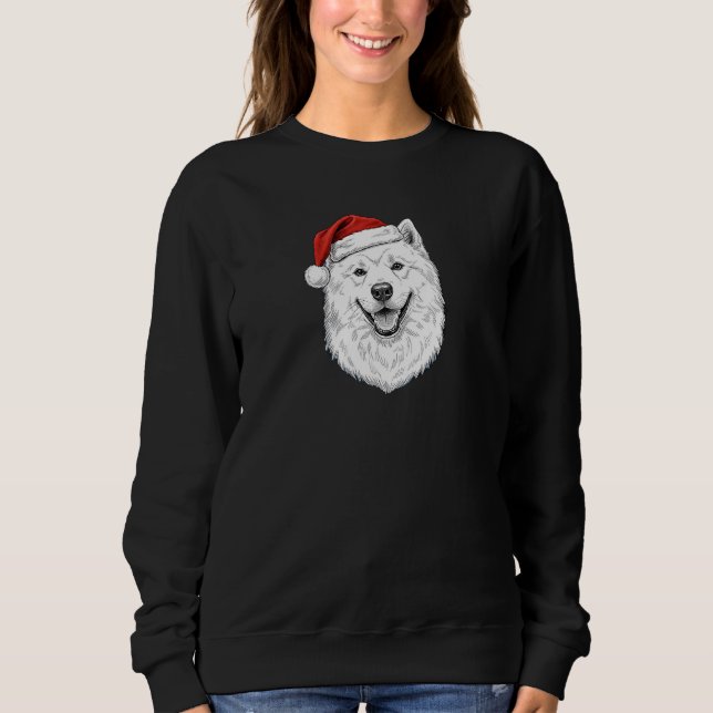 Camiseta Camisola de Natal Samoyed – Presente de Cachorro c (Frente)