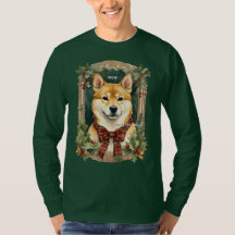 Camisola de Natal (Shiba Inu) de longa duração