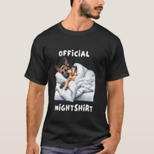 Camiseta Camisola de pijama com tema Pastor Alemão sonhador