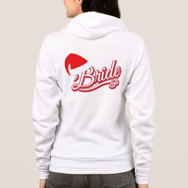 Camiseta Camisola de Santa Hat Bride branca (Verso)