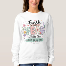 Camiseta Camisola de suor Fé sobre o Medo Filipenses 4:13