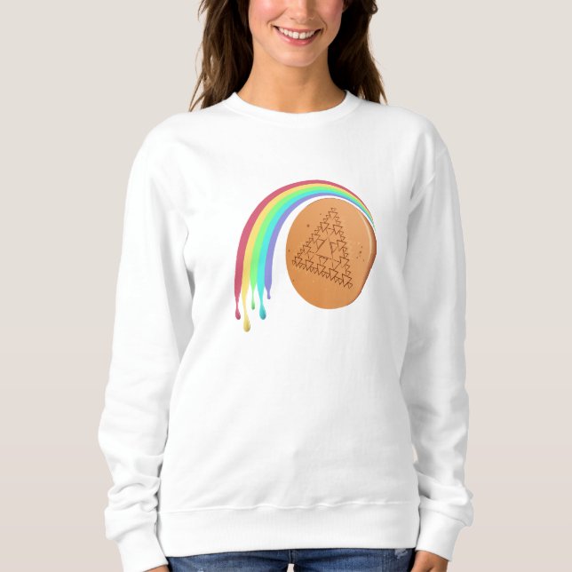 Camiseta Camisola doce Dalgona Triângulo Derretido Arco-Íri (Frente)