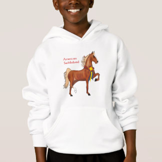 Camiseta Camisola encapuçado das meninas de Saddlebred do