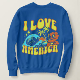 Camiseta Camisola Eu Amo a América Para Mulheres