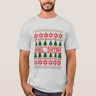 Camiseta Camisola feia do Natal da satã da saraiva