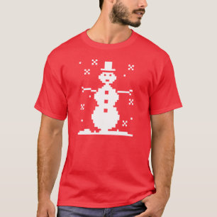 Camiseta Camisola feia do Natal do boneco de neve