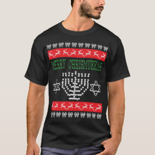 Camiseta Camisola feia do Natal do Natal e do Hanukkah