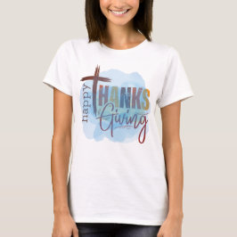 Camiseta Camisola Feliz Dia de Ação de Graças | Roupas de O