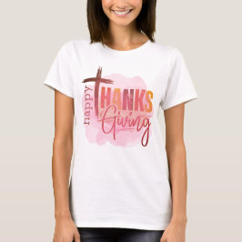 Camiseta Camisola Feliz Dia de Ação de Graças | Roupas de O