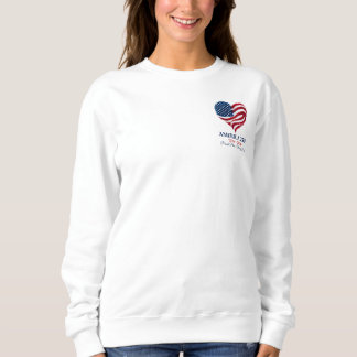Camiseta Camisola Feminina America 250 Bandeira Coração 177
