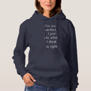 Camiseta Camisola feminina básica 'Não sou perfeita'