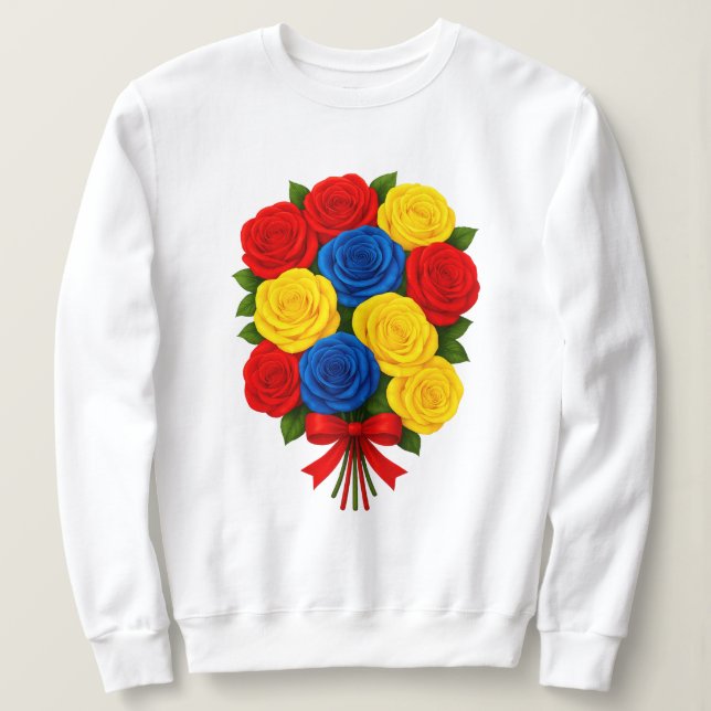 Camiseta Camisola Feminina Buquê de Rosas (Frente do Design)