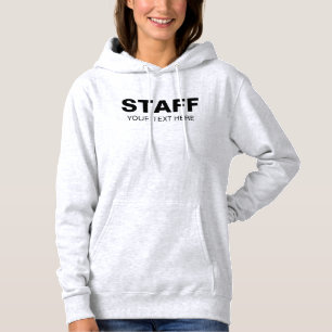 Camiseta Camisola Feminina Cinza Staff Crew com Logotipo Te