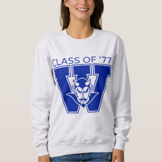 Camiseta Camisola Feminina da Turma de 1977 da Wa-Hi