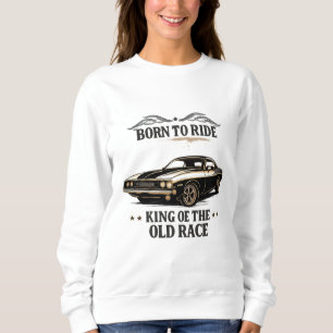 Camiseta Camisola Feminina de Piloto de Muscle Car Clássico