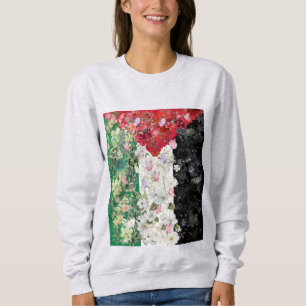 Camiseta Camisola Feminina Floral Bandeira da Palestina