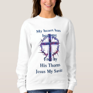 Camiseta Camisola Feminina Jesus Cruz Roxa