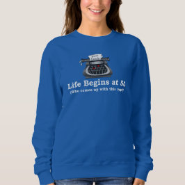 Camiseta Camisola Feminina Life Begins at 50