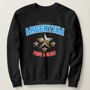 Camiseta Camisola Feminina Orgulho Nacional Argentina