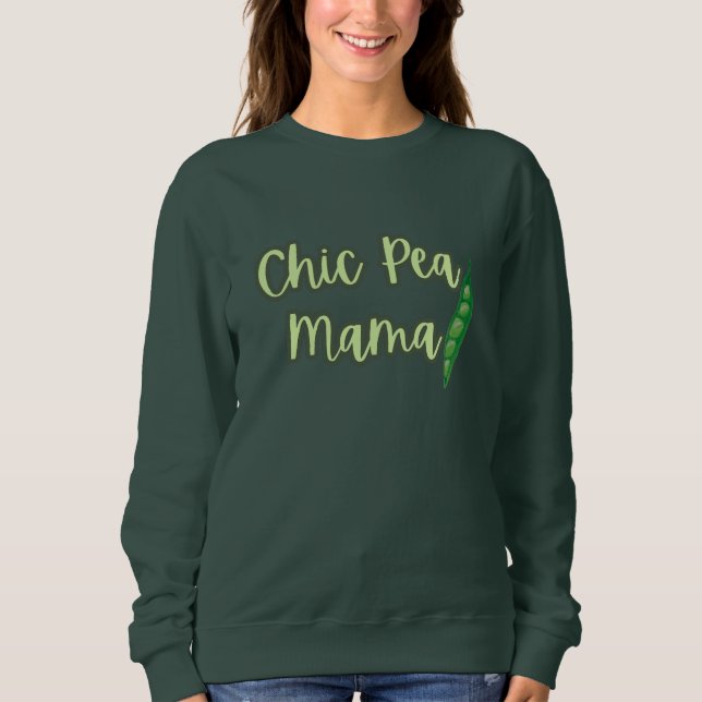 Camiseta Camisola Feminina Vegan Engraçada Chic Pea Mama (Frente)
