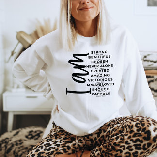 Camiseta Camisola forte para mulheres Eu sou o suficiente