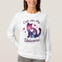 Camisola Galáxia Gatos São Meu Universo